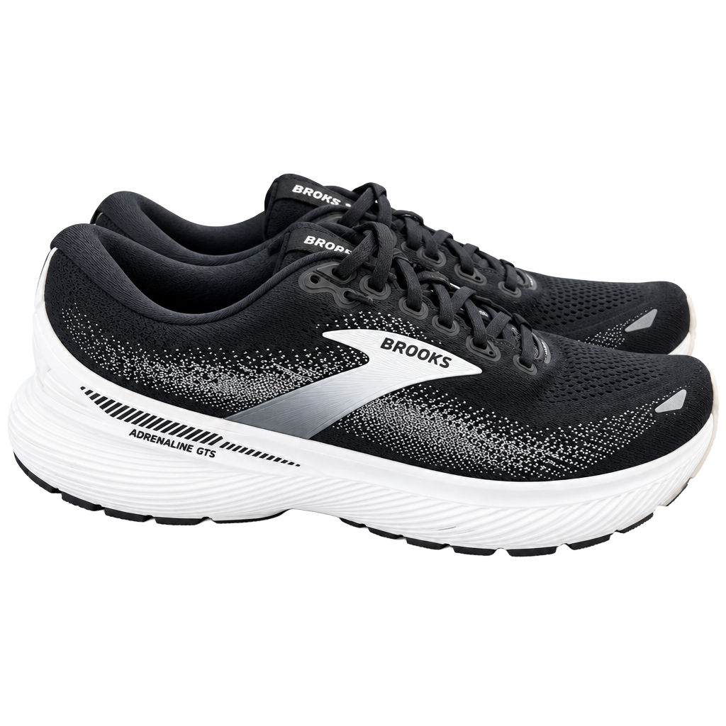 Brooks Adrenaline GTS 25 Black White Stability Running Shoes 1