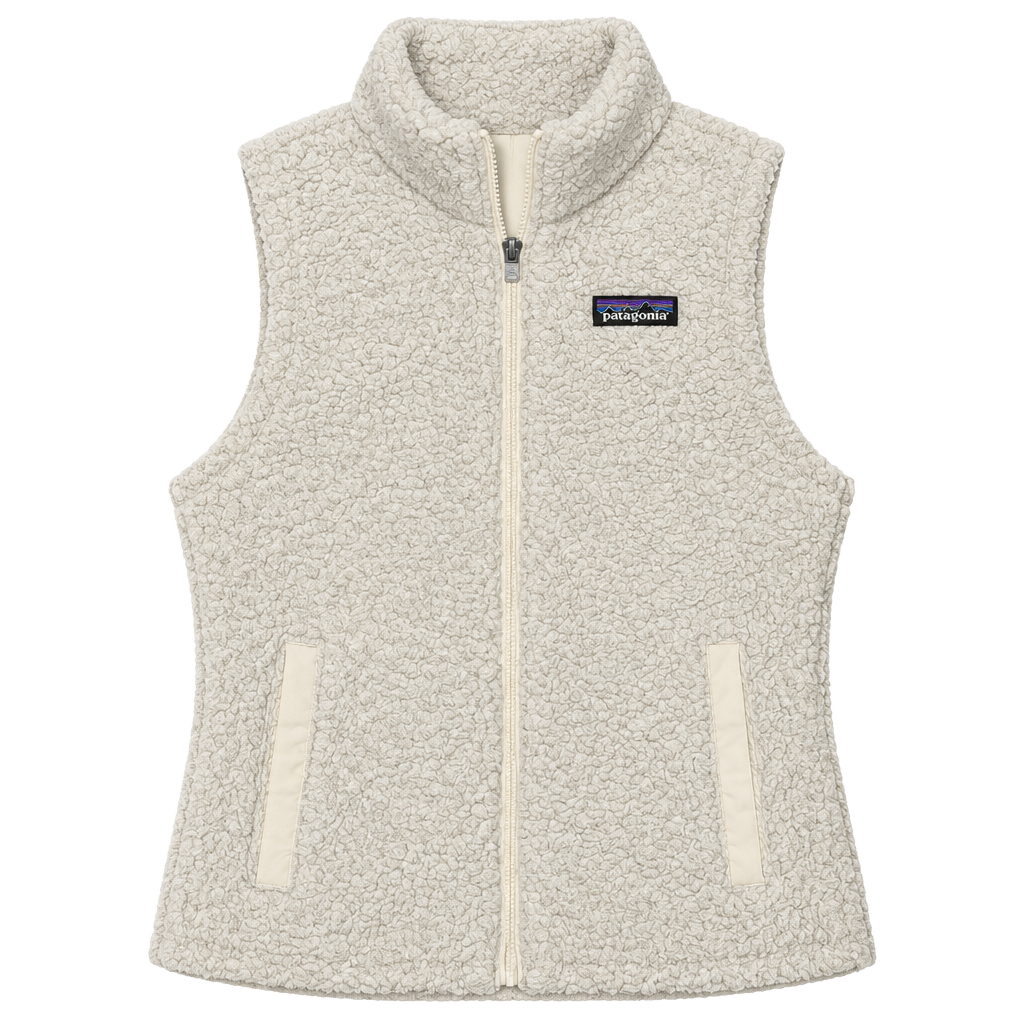 Patagonia Los Gatos Fleece Vest Size XS White Full Zip 1