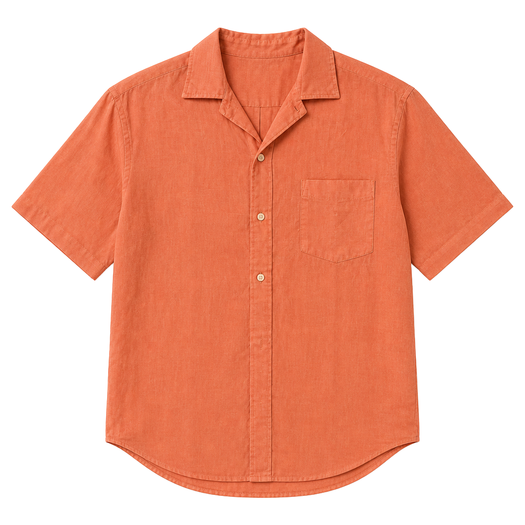 Kennington Short Sleeve Button Down Shirt Size M Orange Vintage 1