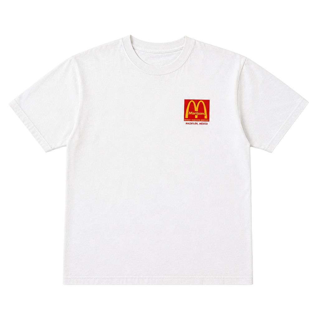 Yazbek Marijuana McDonald's Spoof T-Shirt Size L White 1