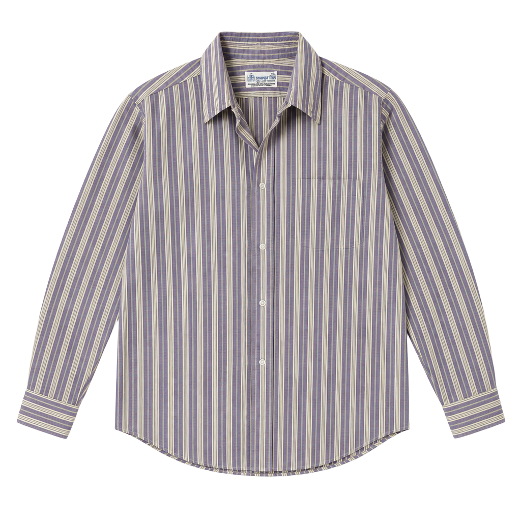Permanent Press Striped Button Down Shirt Size M 15-15.5 Multi 1