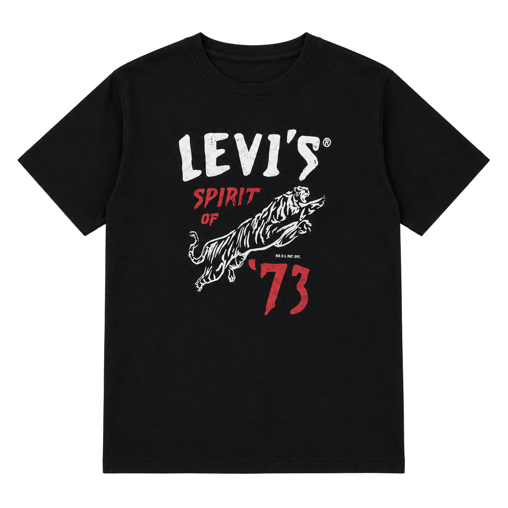 Levi's Spirit of 73 Graphic T-Shirt Size 2XL Black Cotton 1