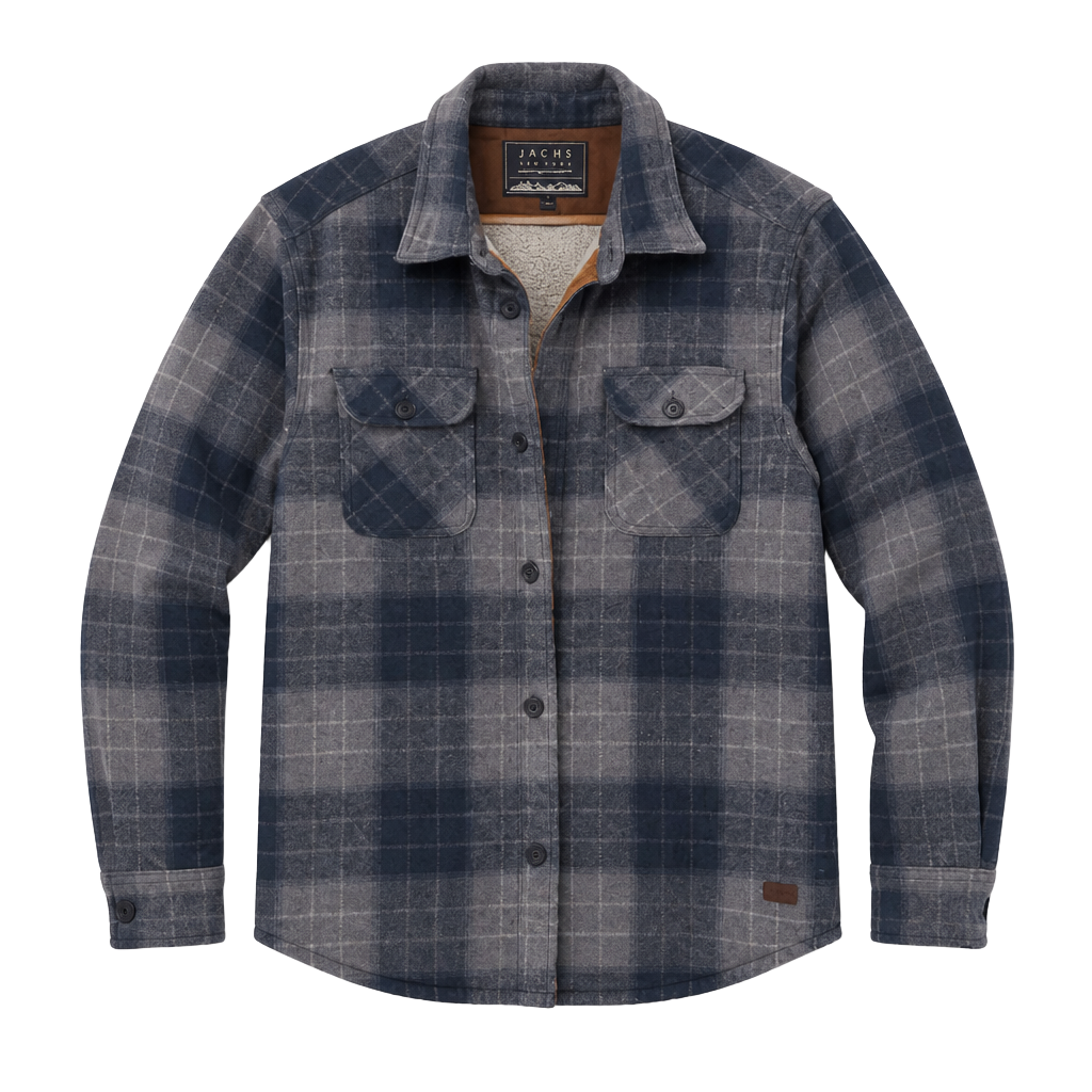 Jachs New York Sherpa Lined Flannel Shirt Jacket. Thick & heavy Oversized. 1