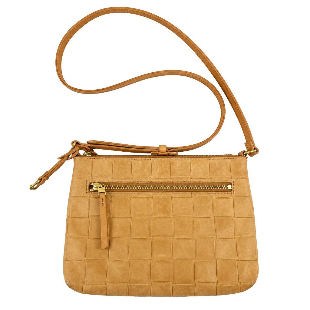 Fossil Fiona Woven Leather Crossbody Quiet Luxury Old Money Minimalist Heritage Preppy 1
