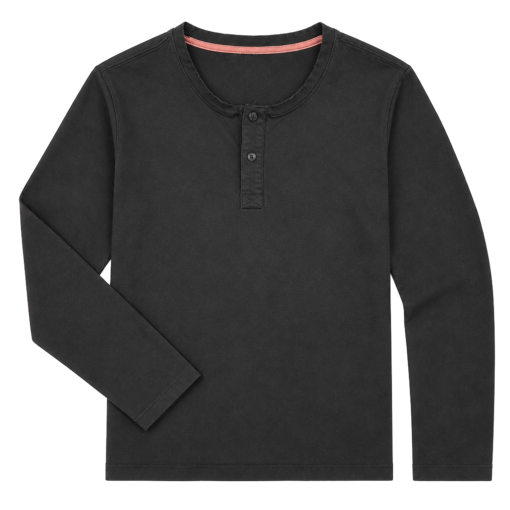Maceoo Men's Black Henley T-Shirt Size US XL EU 7/3XL 1