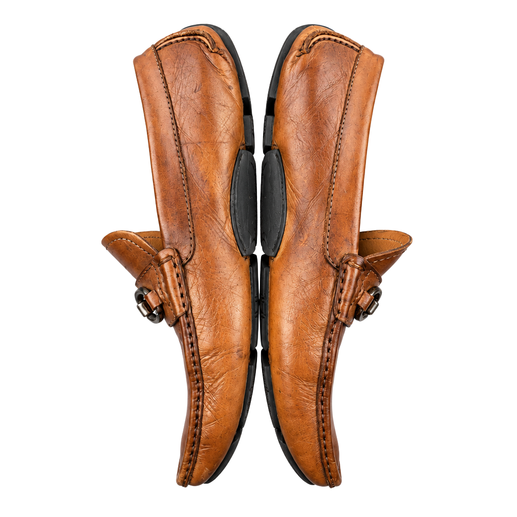 Magnanni Leather Bit Driving Loafers Brown Cognac 1