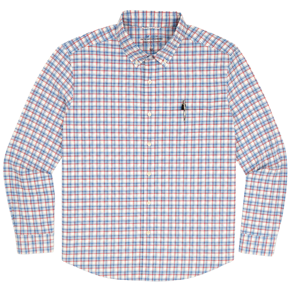 Vineyard Vines On-The-Go Performance OTG Brrr Plaid Button Down Shirt Size L 1