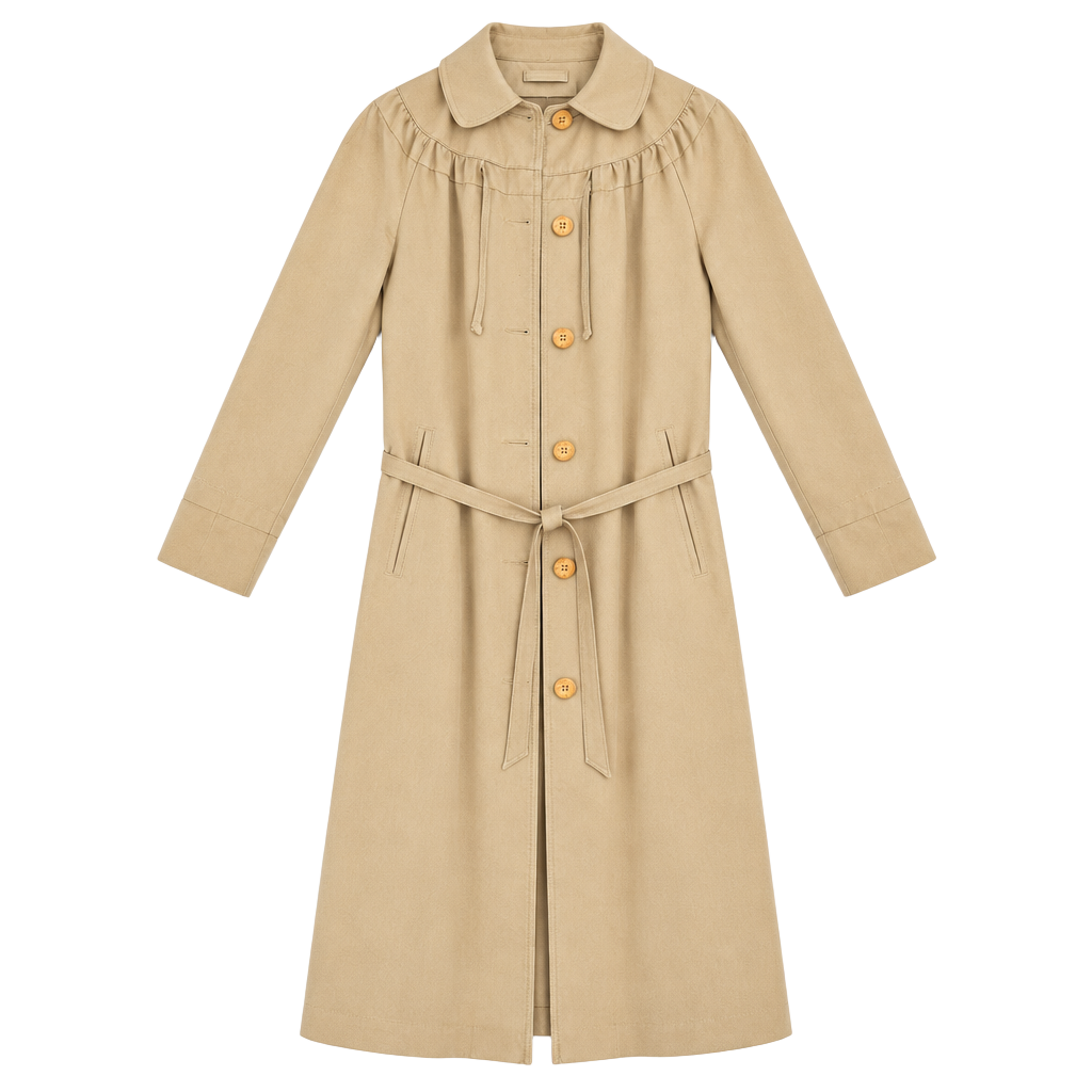 Vintage Forecaster Of Boston Trench Coat Size 7/8 Tan Belted 1