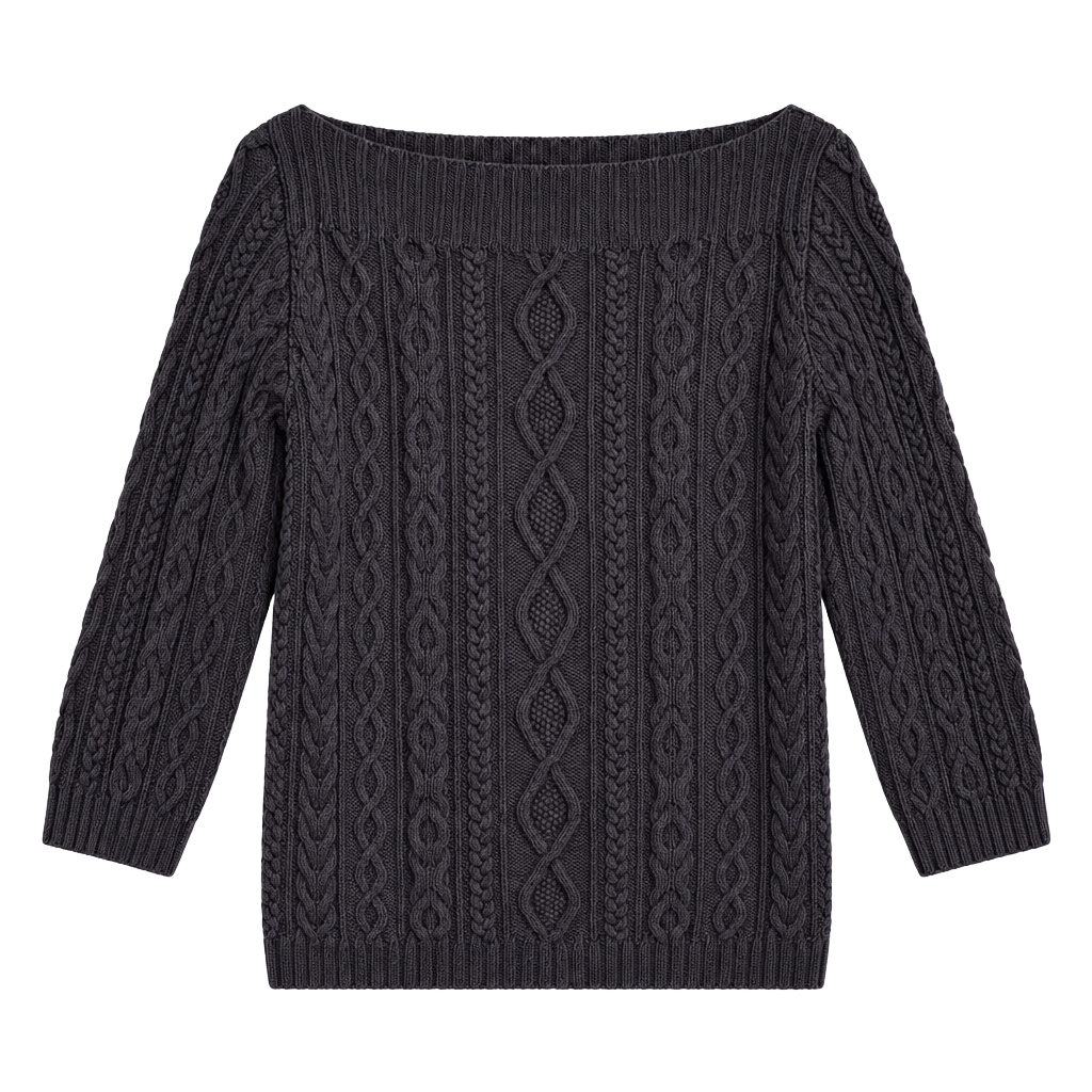 Ralph Lauren Sport Sweater Size M Blue Cable Knit Hand Knit 1