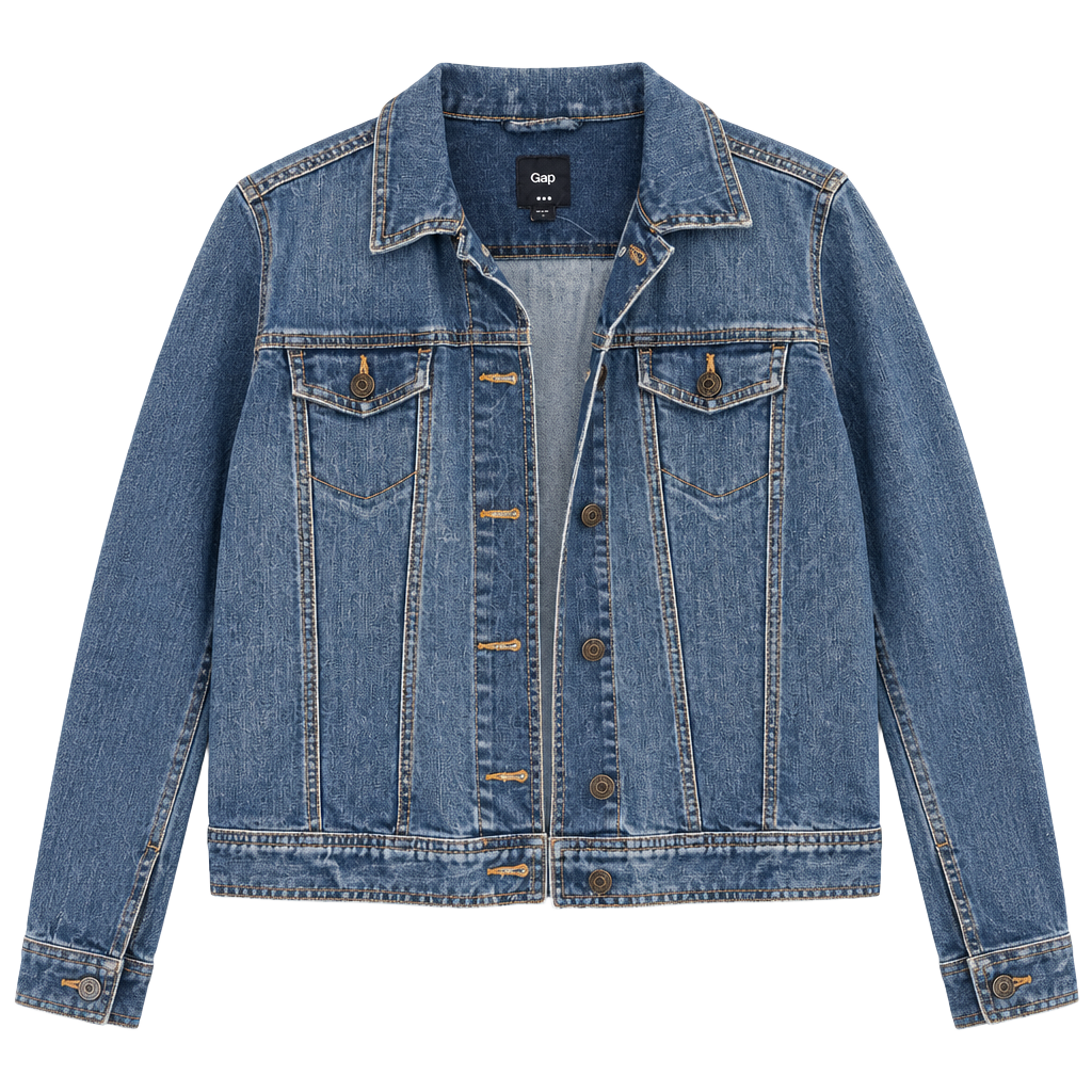 Gap Denim Jacket Size L Blue Cotton Button Front 1