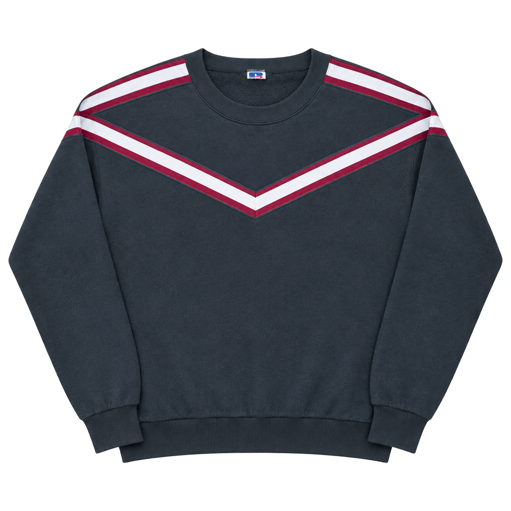 Vintage 90s Russell Athletic Striped Sweatshirt 1