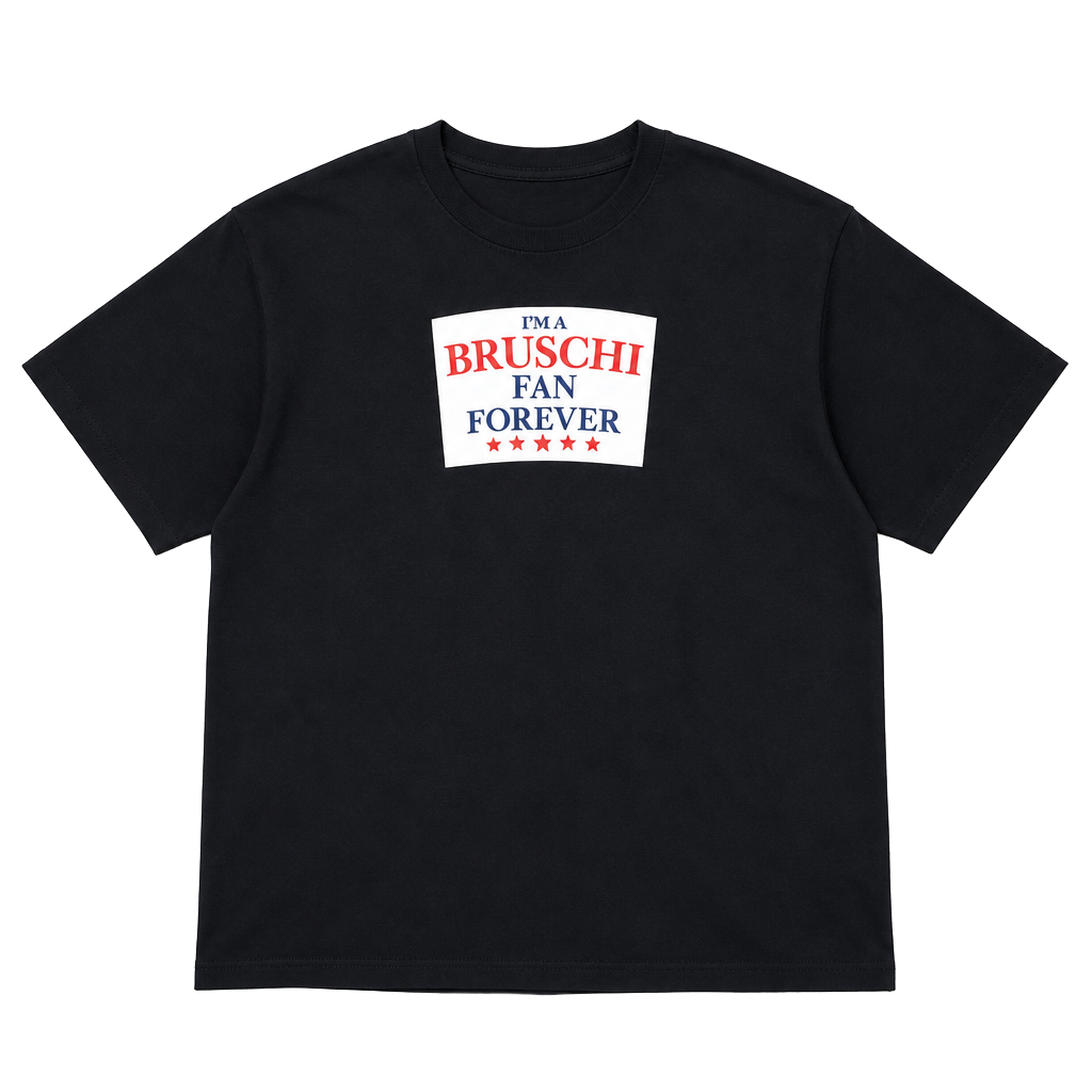 Pluma I'm A Bruschi Fan Forever T-Shirt Size L Black Graphic Tee 1