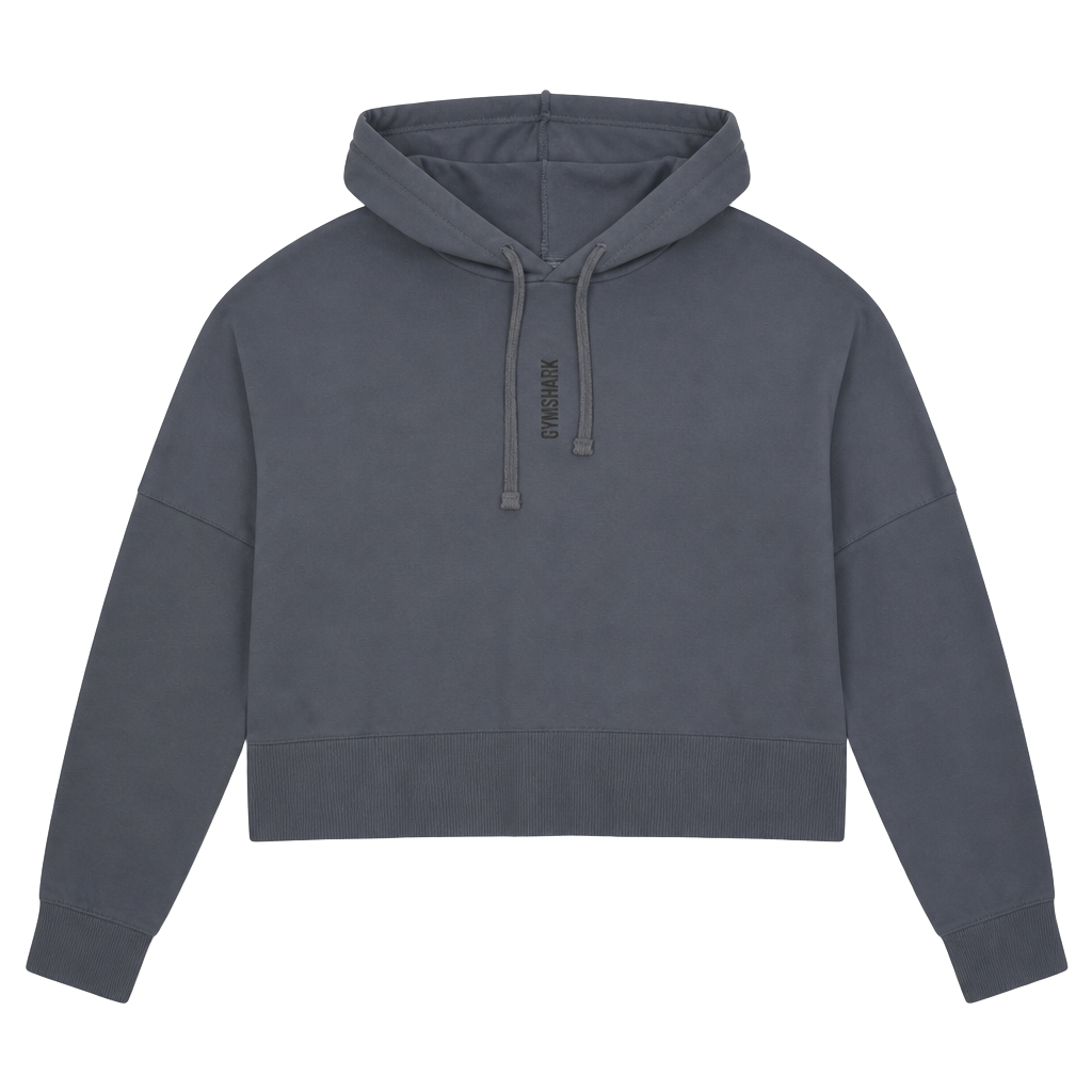 Gymshark Women's Size S Cropped Pullover Hoodie Gray 1
