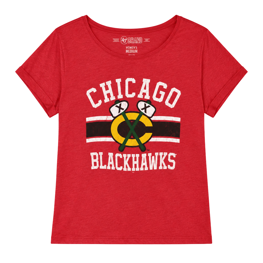 Retro Brand Chicago Blackhawks Graphic T-Shirt Small Red 1