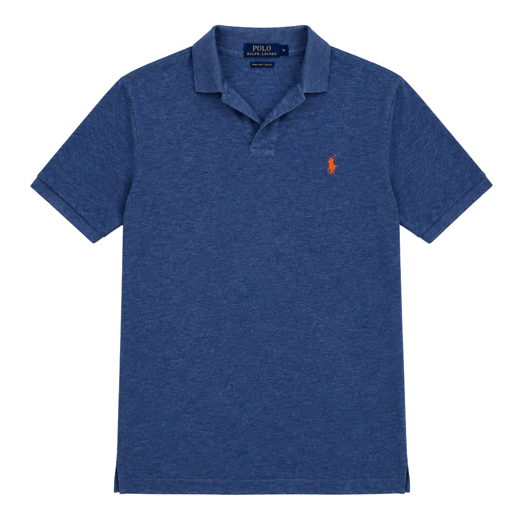Polo Ralph Lauren Pima Soft Touch Short Sleeve Polo Shirt Blue Size M 1
