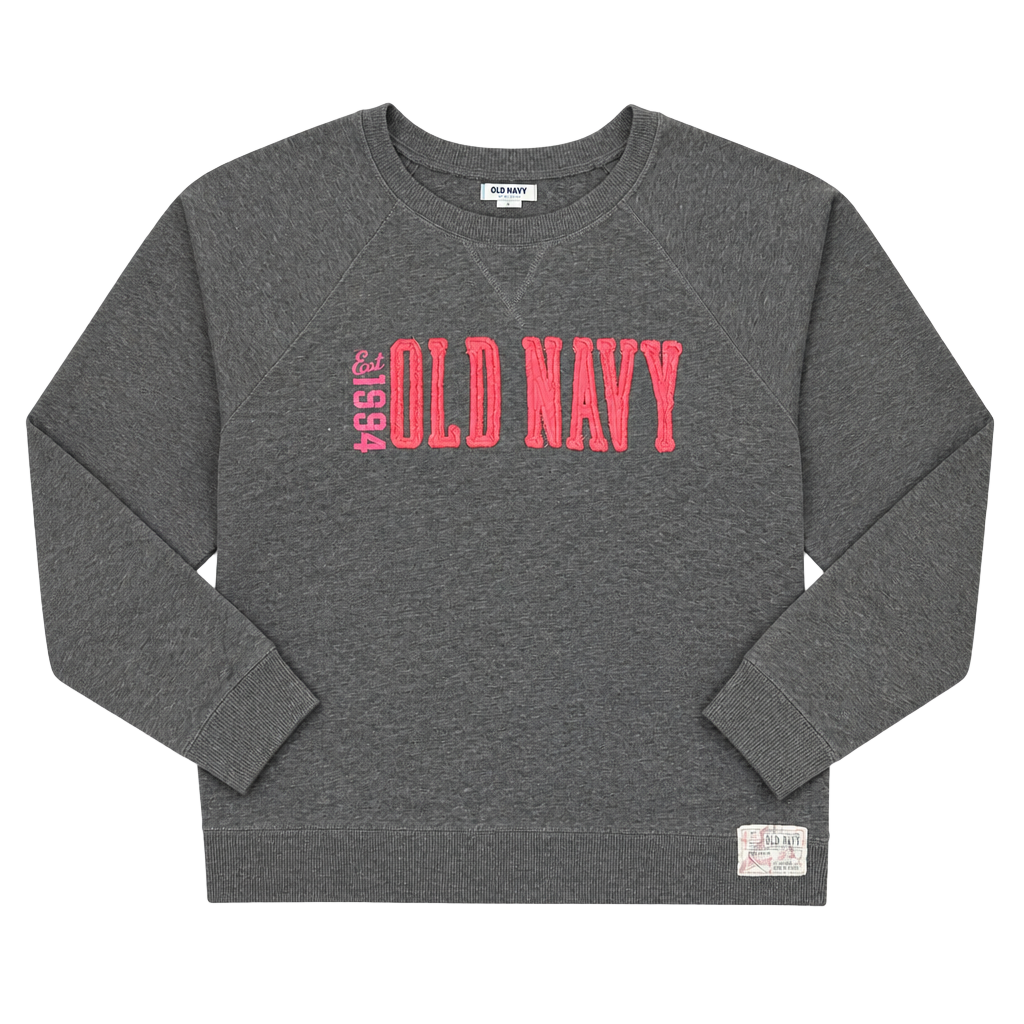 Old Navy Gray Graphic Crewneck Sweatshirt Size XXL 1
