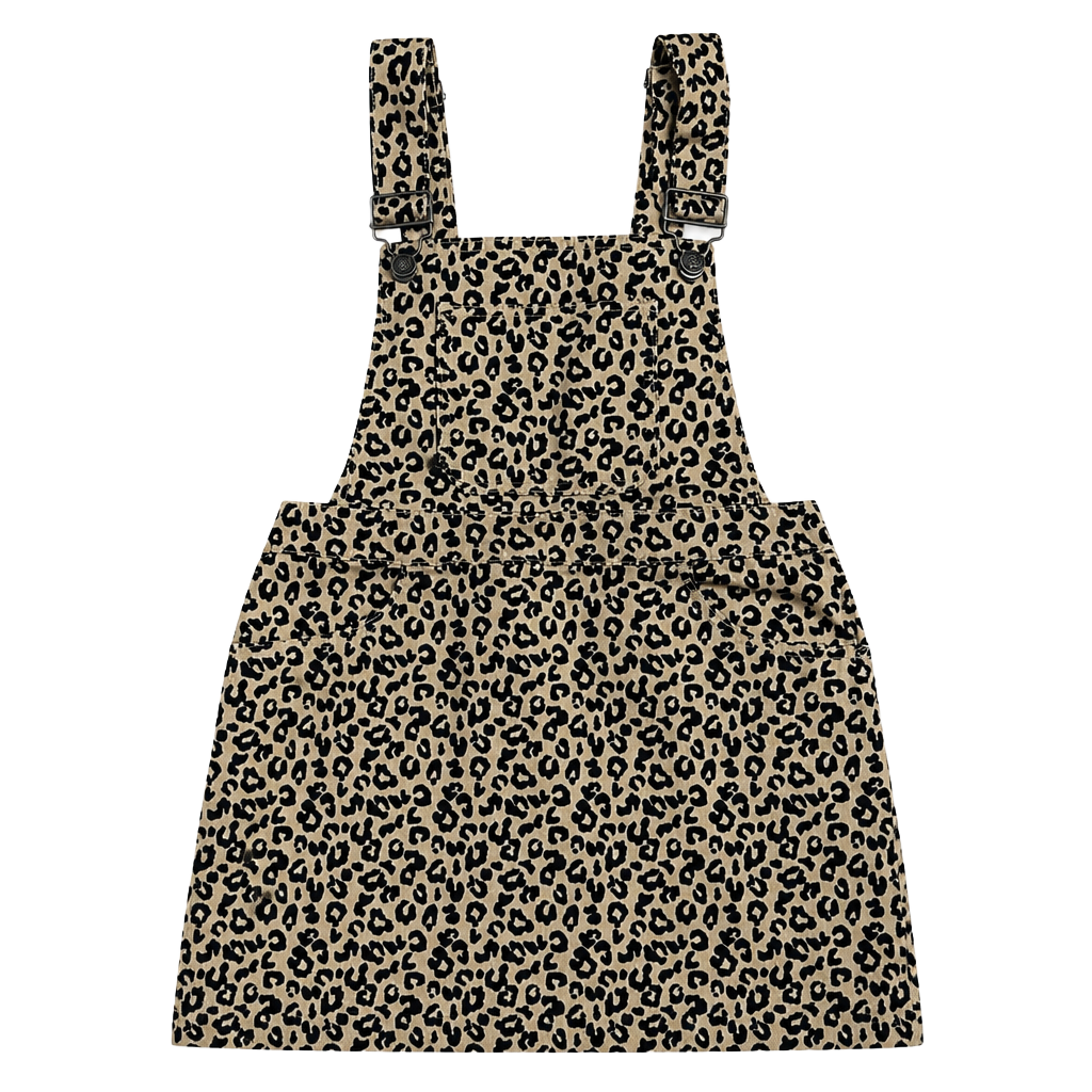 Forever 21 Leopard Print Pinafore Overall Dress Size Small 1