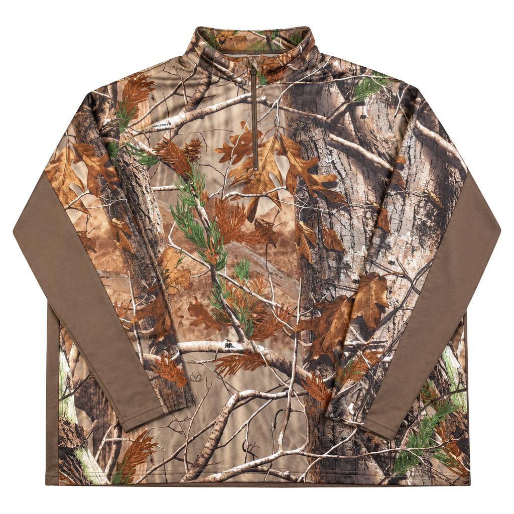 Realtree AP 1/4 Zip Pullover Shirt Size 2XL Camouflage Hunting Top 1
