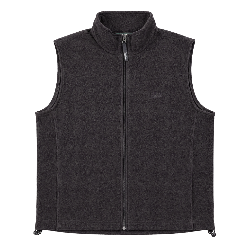 Woolrich Fleece Vest Size XL Black Full Zip Mock Neck Outerwear 1