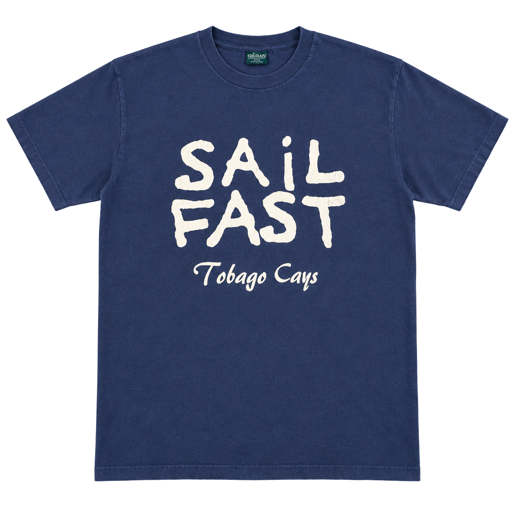 Champ Sportswear Sail Fast Tobago Cays T-Shirt Size XXL Blue 1