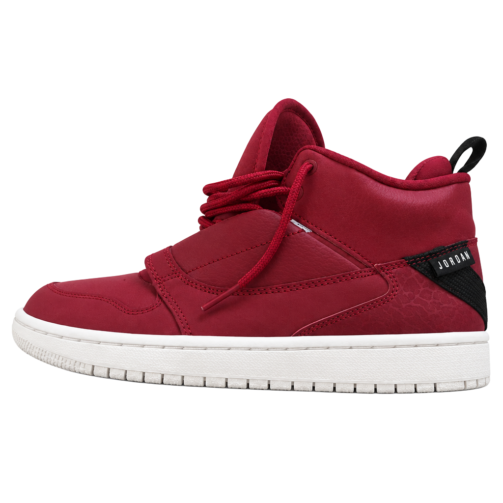 Jordan 1 Mid Unisex Kids Sneaker Red/White/Black US 7Y AQ1331-600 1