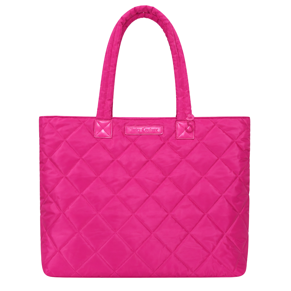 Juicy Couture Pink Large Puffy Quilted Tote Bag 1