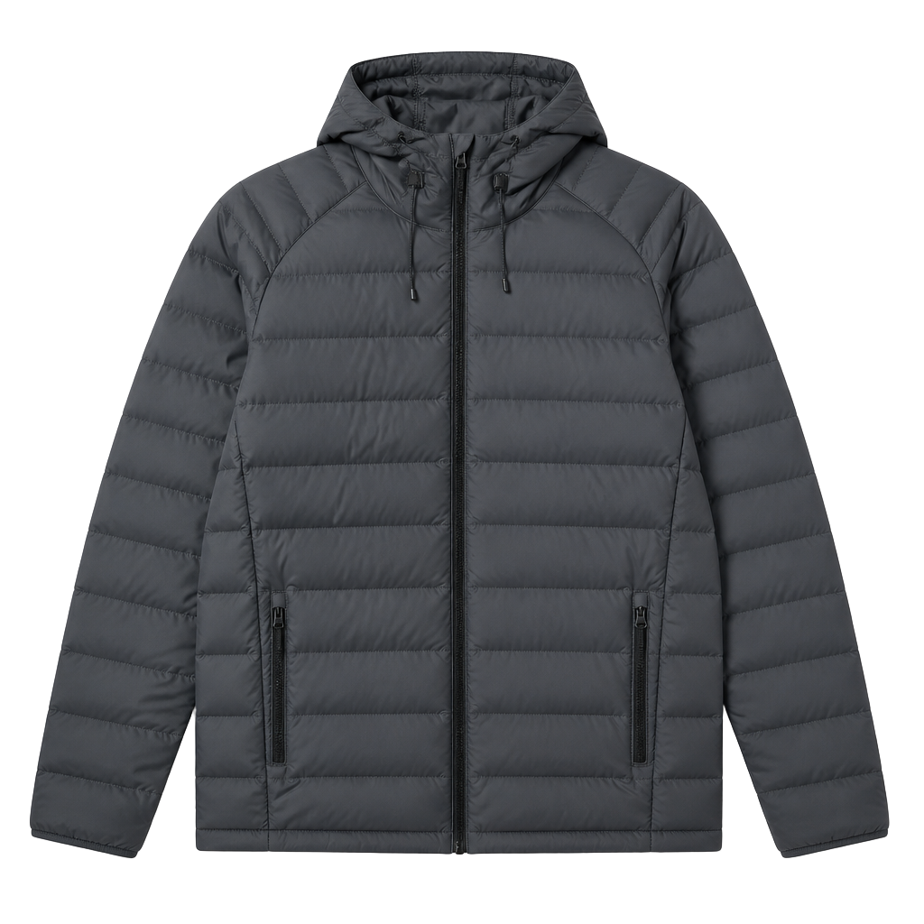 Michael Kors Men's Gray Hooded Puffer Jacket 1