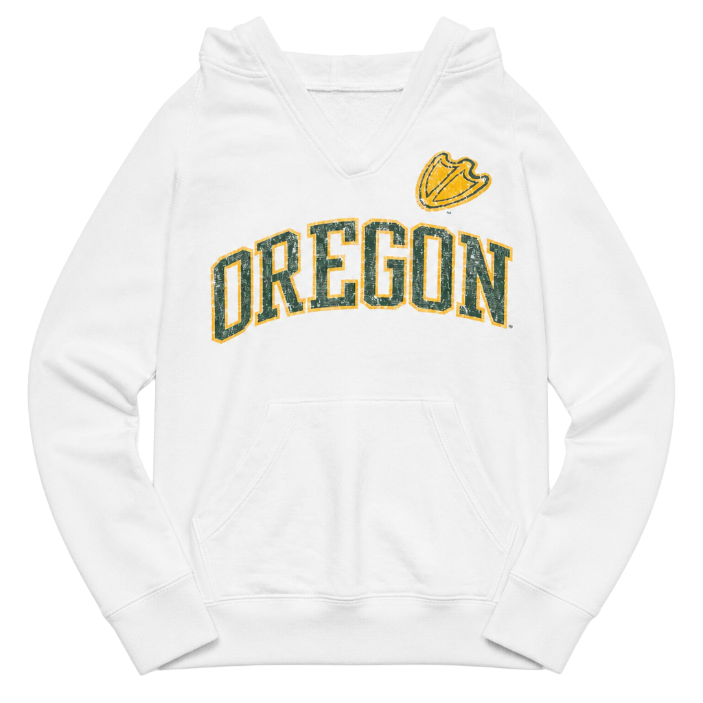 Vintage Oregon Ducks White Hoodie Pullover Sweatshirt 1