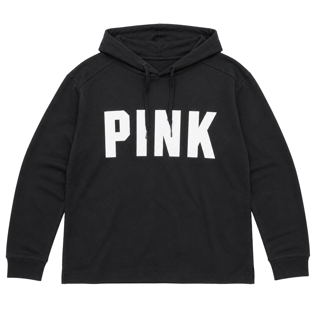 Victoria's Secret PINK Pullover Hoodie Size M Black 1