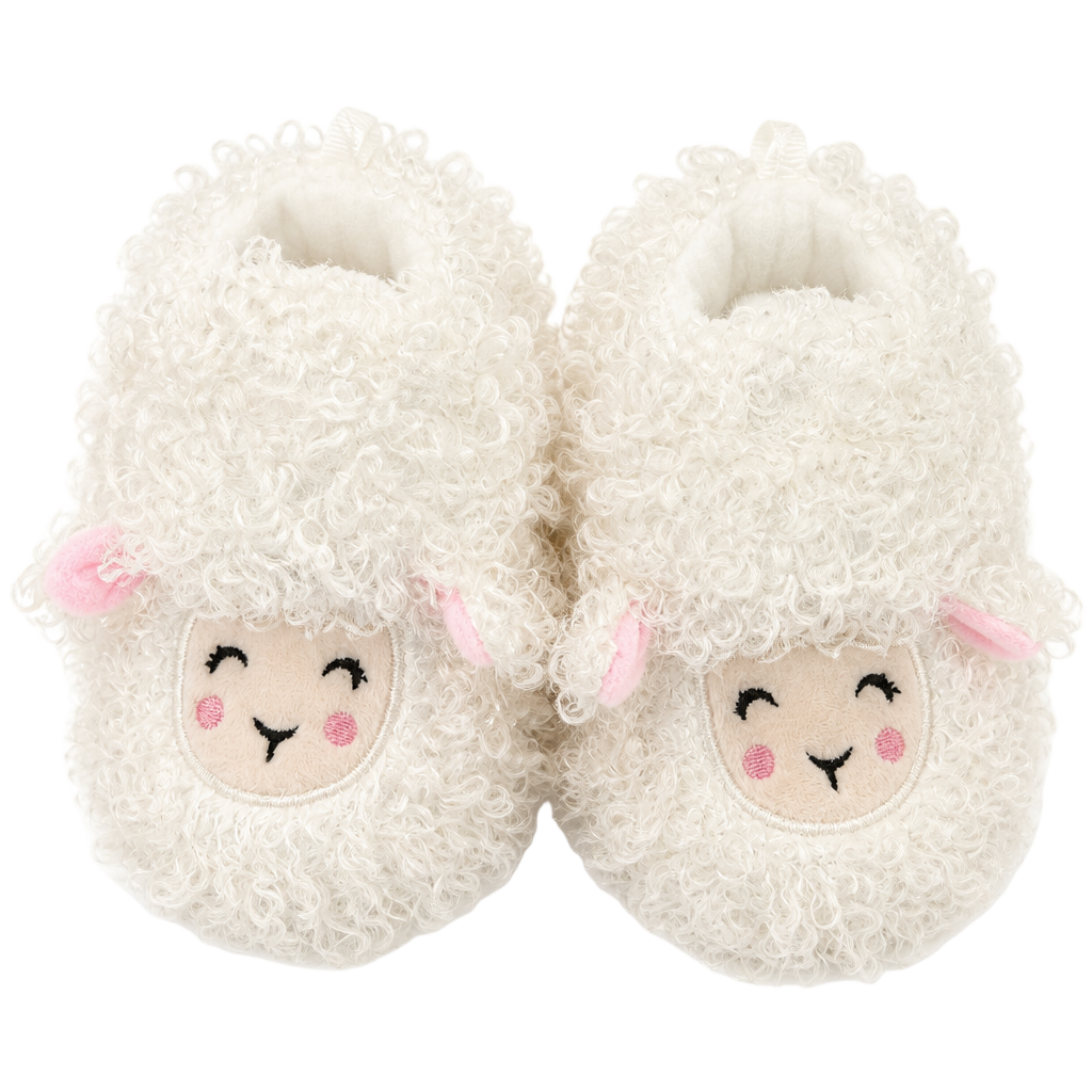 Wonder Nation Llama Slippers Size 3 White Fleece 1