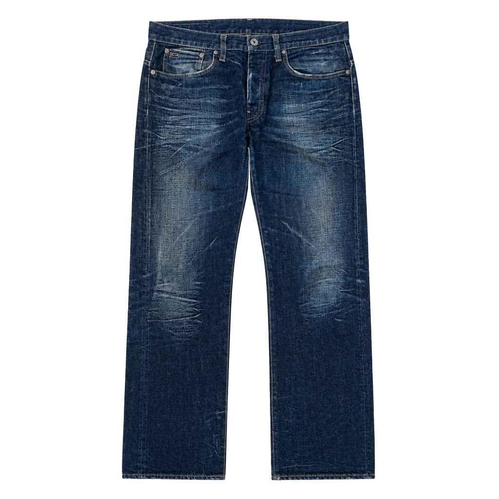 G-Star Raw 3301 Jeans 33x32 Dark Wash Distressed Straight Leg Denim 1