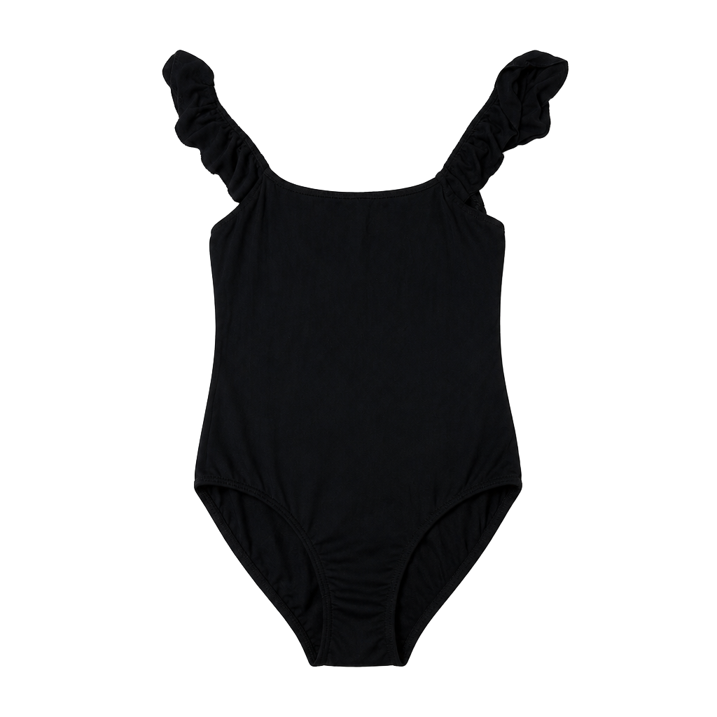 Nasty Gal Collection Ruffle Sleeve Square Neck Bodysuit in Black 1