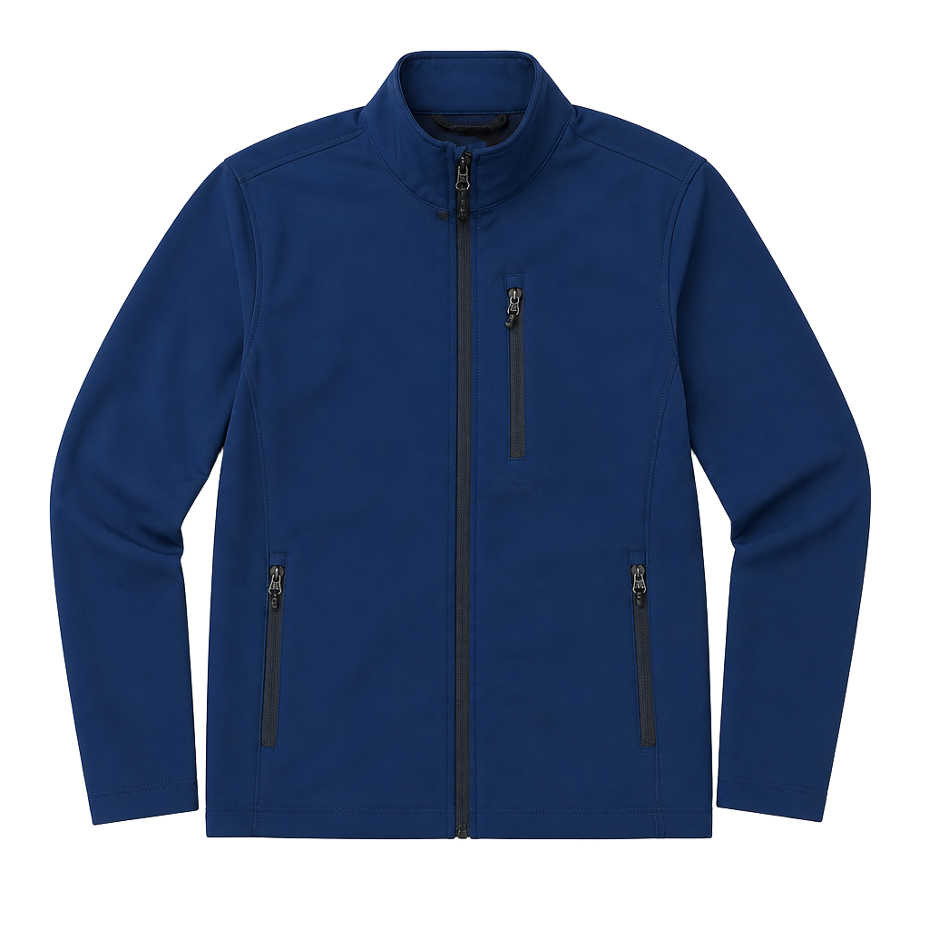 Swiss Tech Men's Blue Full-Zip Softshell Performance Jacket Size Medium 1