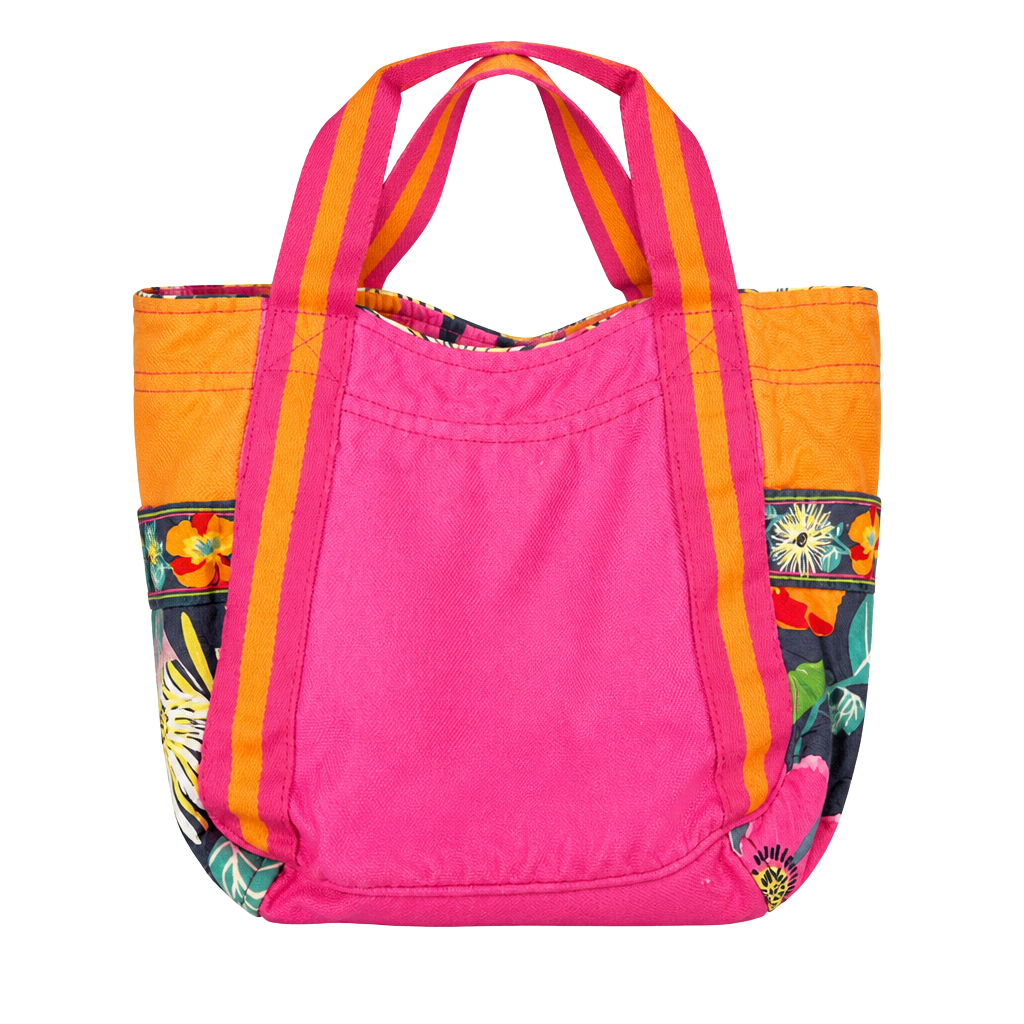 Vera Bradley Canvas Small Colorblock Tote Bag in Jazzy Blooms Floral Pattern 1