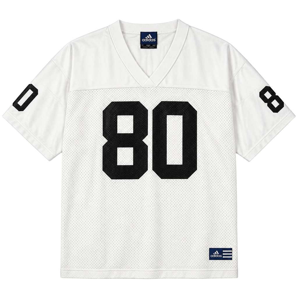 Adidas Football Jersey Size XL White 80 Number 1