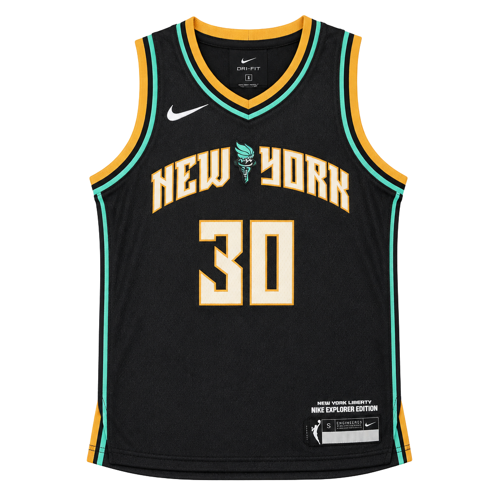 Nike Breanna Stewart New York Liberty Explorer Jersey Size S Black 1