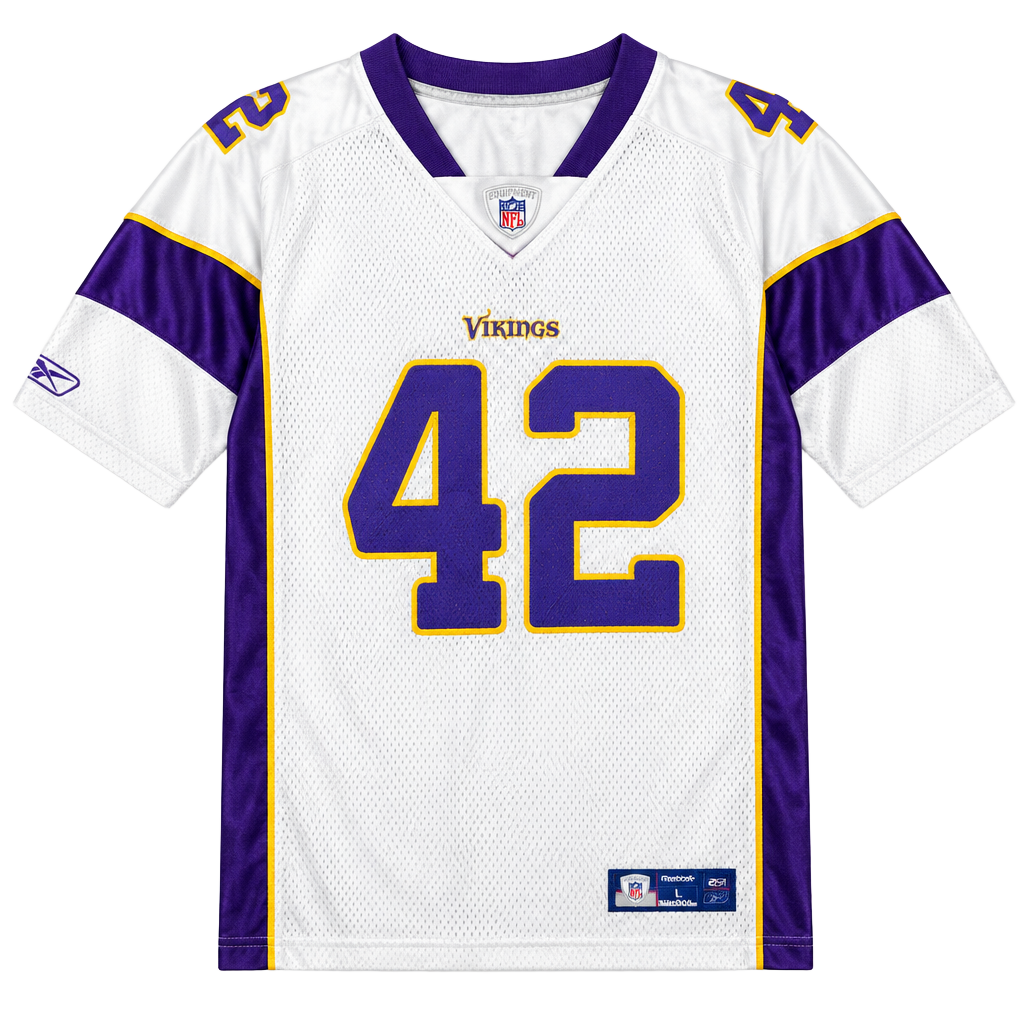 Reebok NFL Minnesota Vikings Jersey Size XL White 42 1