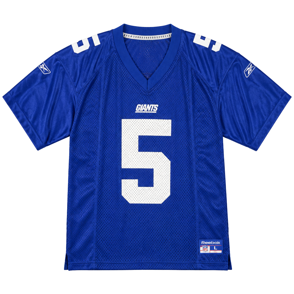 Reebok NFL New York Giants Jersey Size M Blue White #5 Kerry Collins 1
