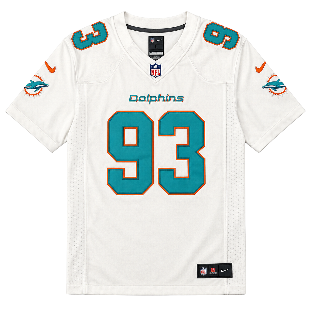 Nike Miami Dolphins Ndamukong Suh 93 Jersey Size L White 1