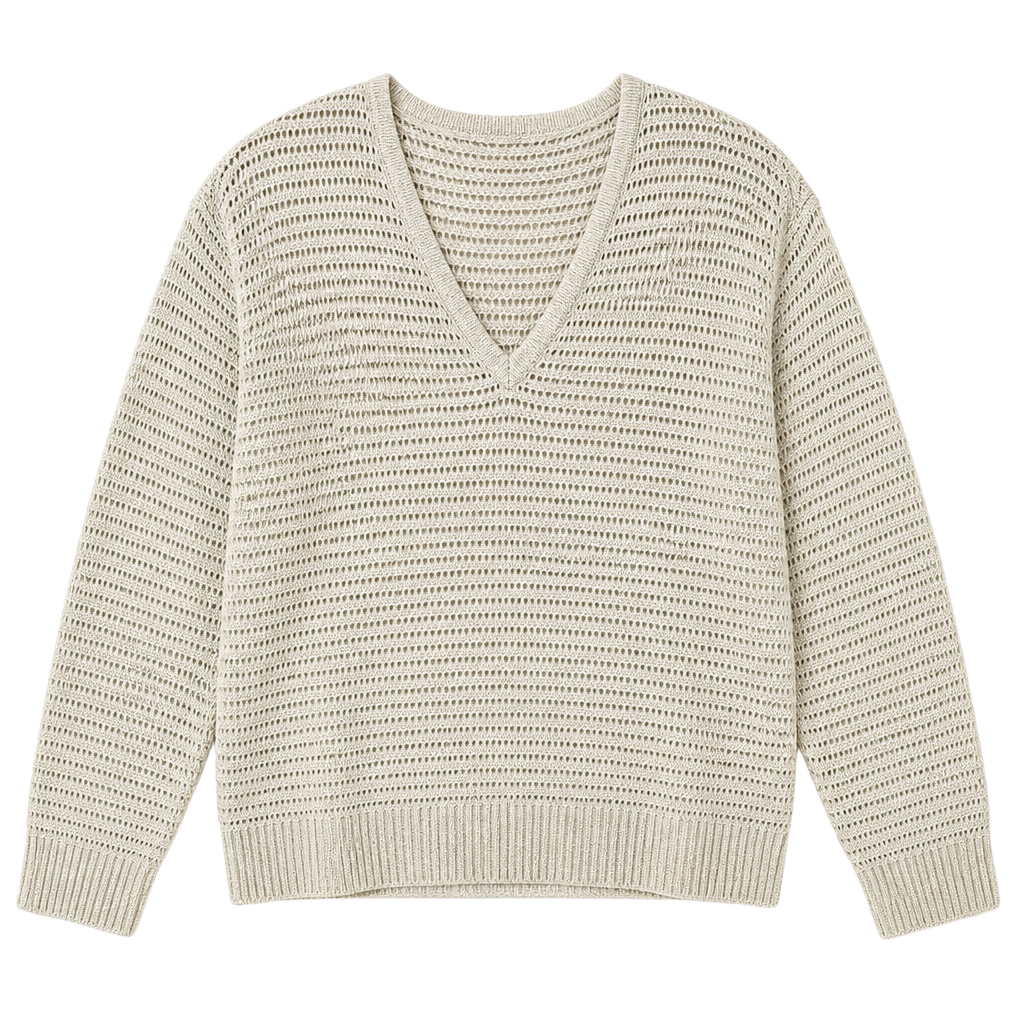 EUC Madewell Rainbow Marled Seville V-Neck Open-Knit Pullover Sweater Size S 1