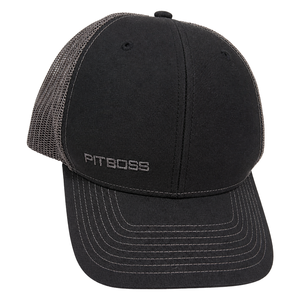 Pit Boss Black and Grey Richardson Style 112 Trucker Snapback Hat 1