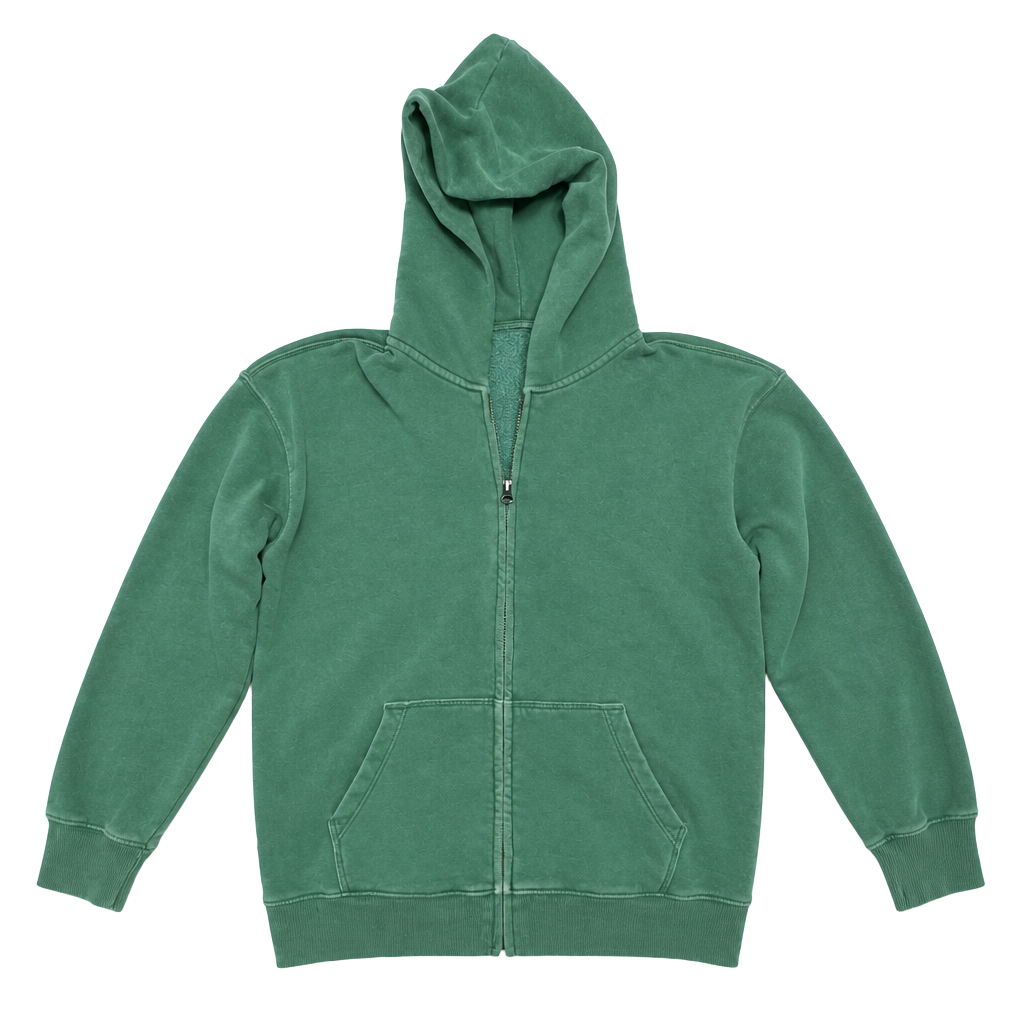 Gap Kids Green Zip-Up Hoodie Size L (10) 1