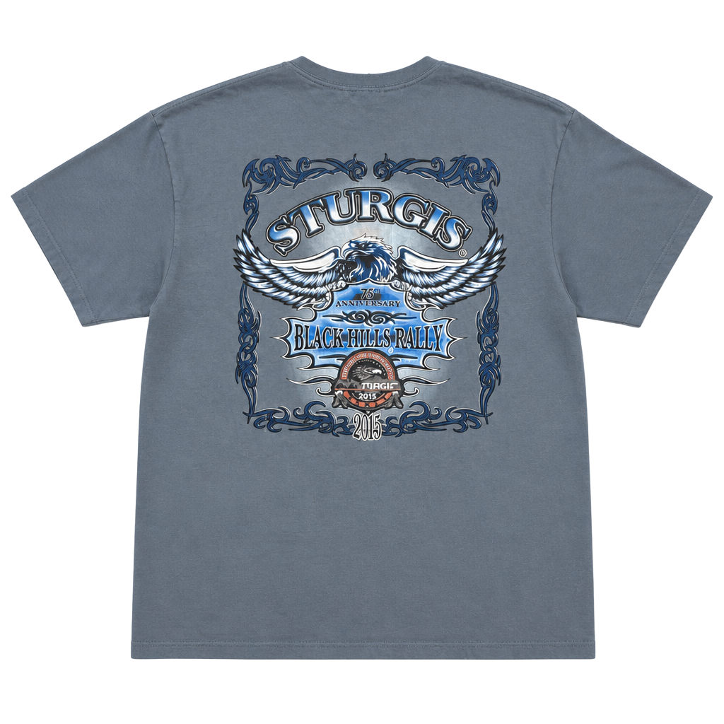 Delta Pro Weight Sturgis 75th Anniversary Black Hills Rally 2015 T-Shirt Size 2XL 1