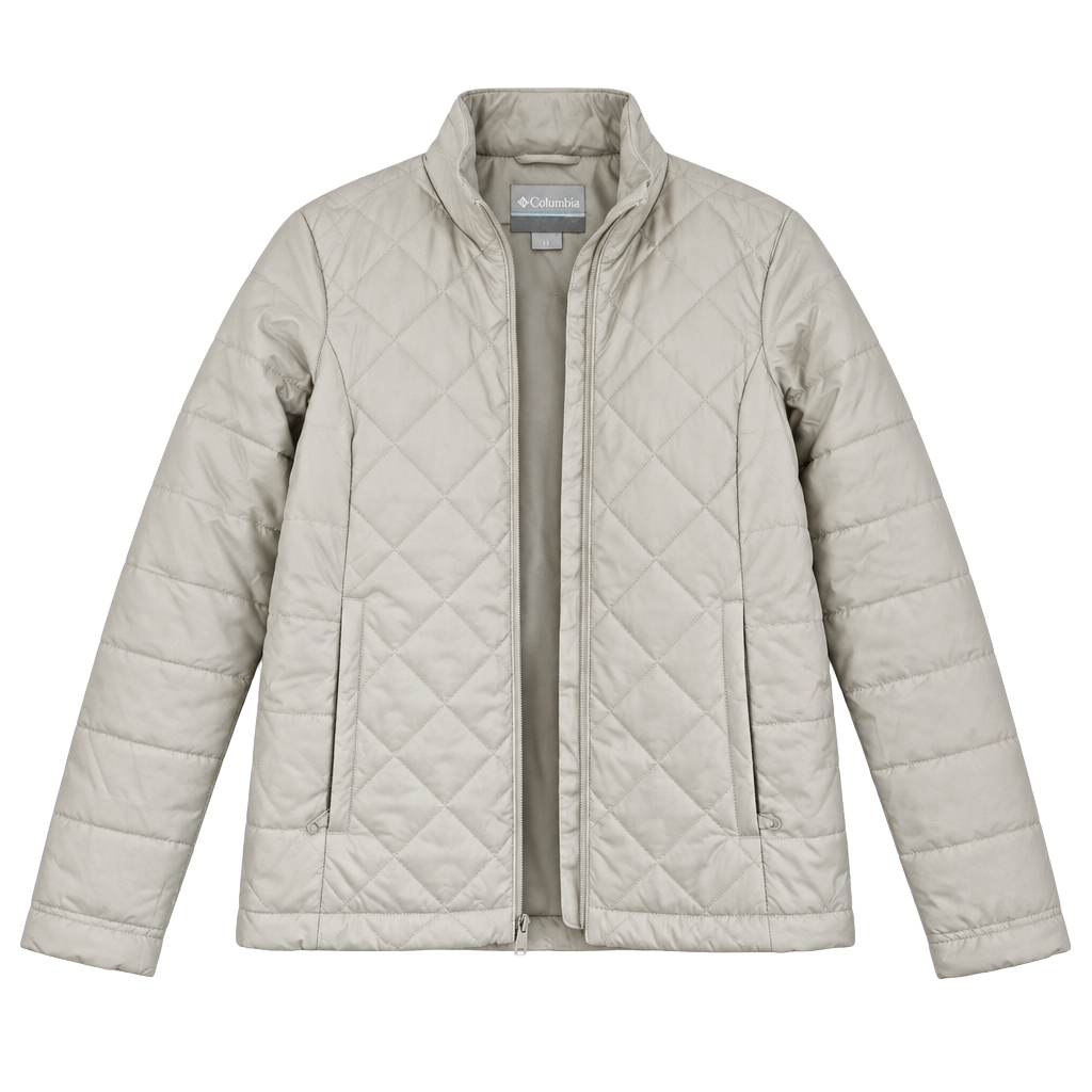 I’m Columbia Quilted Jacket Size S Cream Winter Outerwear 1