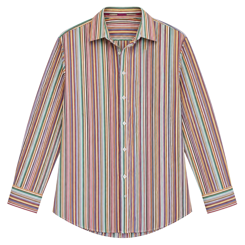 Paul Smith London Multi Stripe Long Sleeve Button Down Shirt Size 17 1