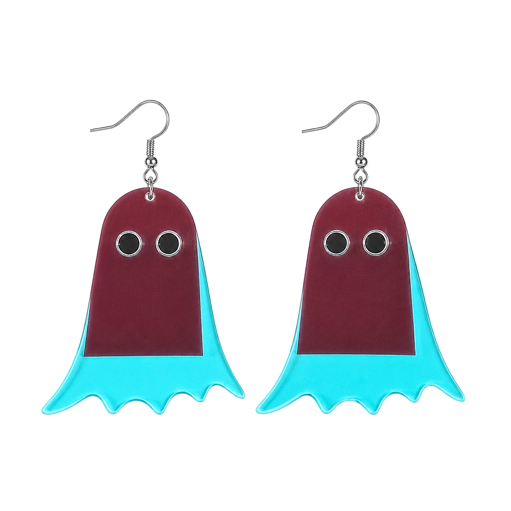 Iridescent Ghost Earrings 1