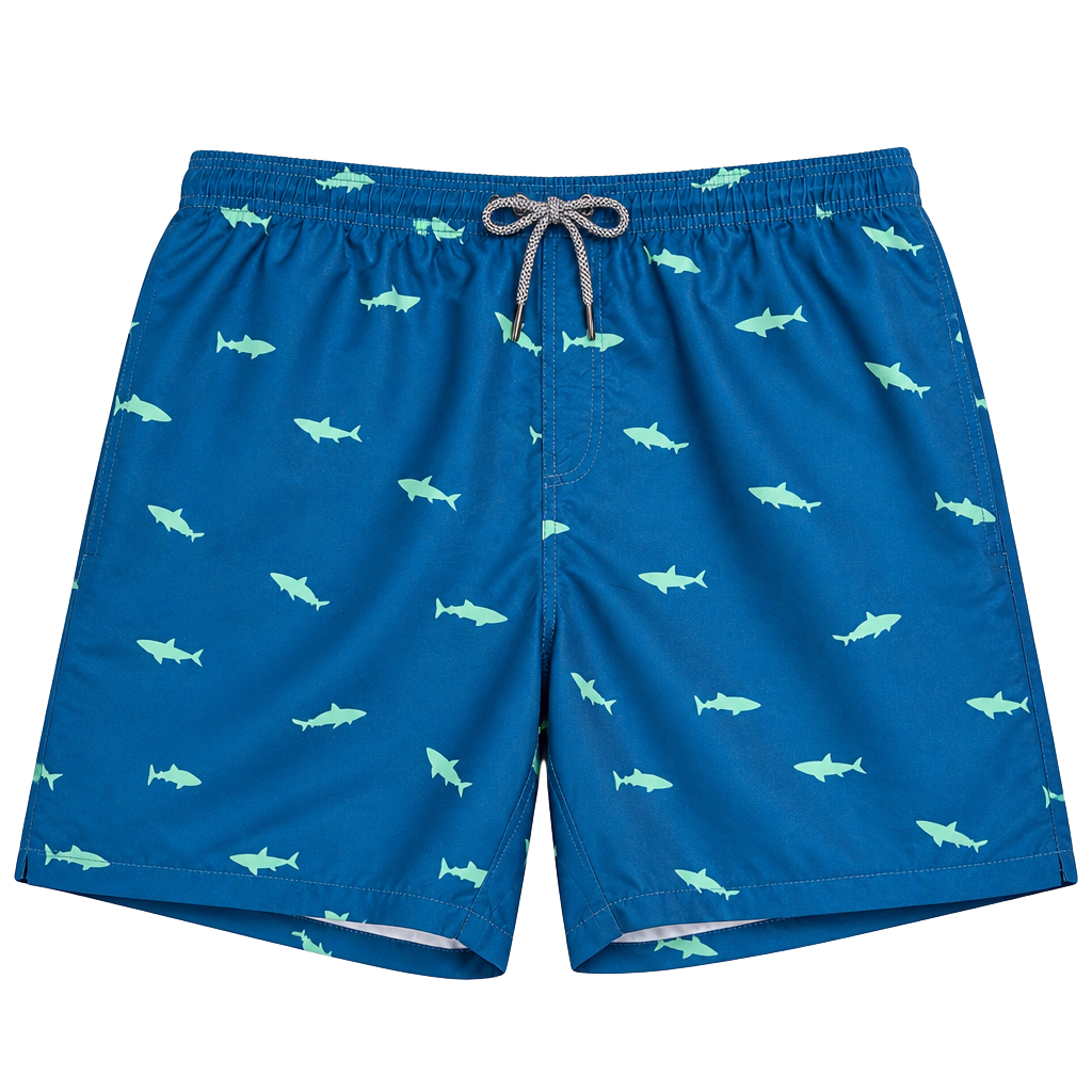 Maamgic Men's Shark Print Swim Trunks Size XXL 1