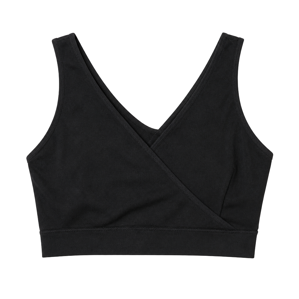 Auden Nursing Unlined Seamless Bra Black 1
