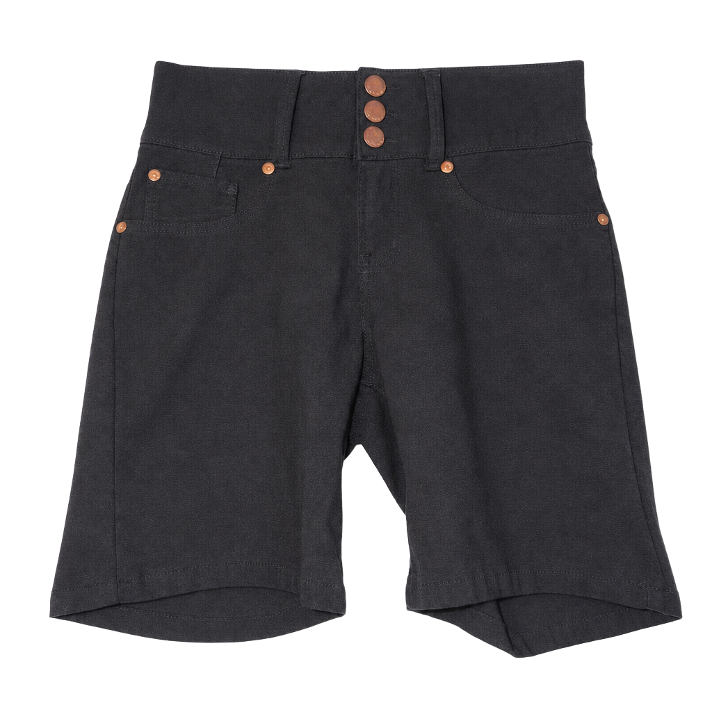 Indigo Poppy Black High-Waisted Shorts Size 6 1