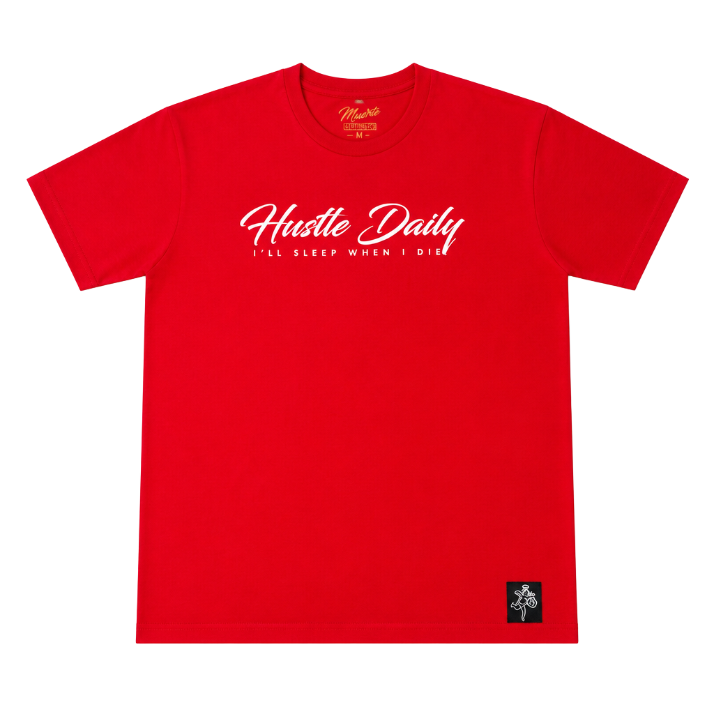 Hasta Muerte I'll Sleep When I Die Red Graphic T-Shirt 1